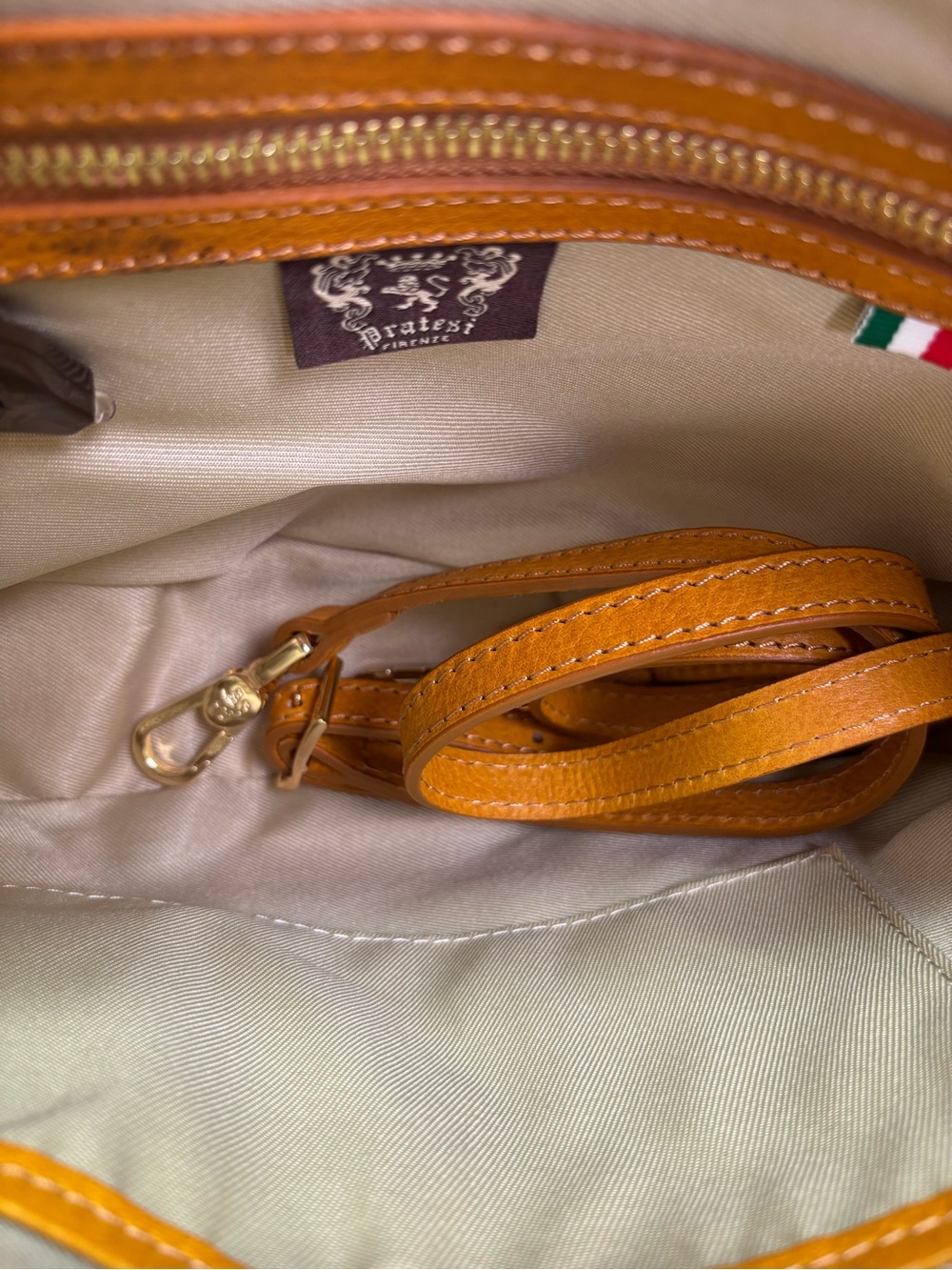 Pratesi Firenze Italian Leather Straw Fan Cage Satchel Shoulder Bag Yellow - Picture 8 of 15